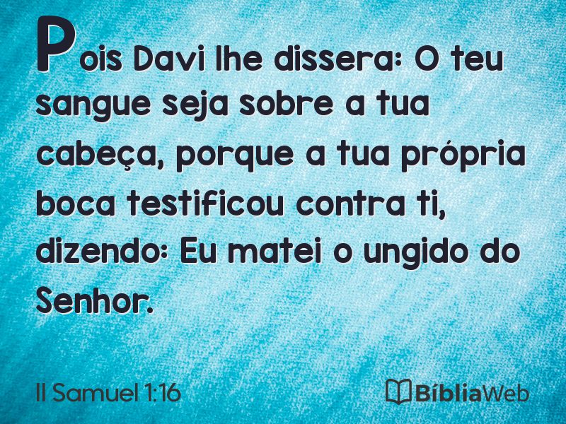 II Samuel 1:16 em imagem para compartilhar