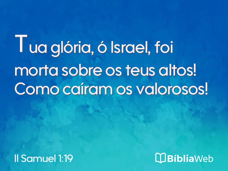 II Samuel 1:19 em imagem para compartilhar