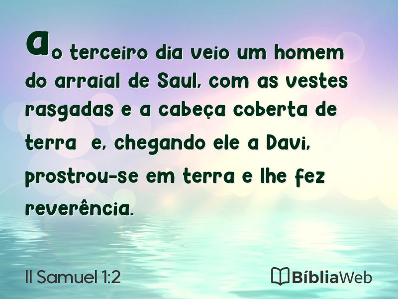 II Samuel 1:2 em imagem para compartilhar