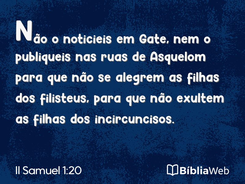 II Samuel 1:20 em imagem para compartilhar