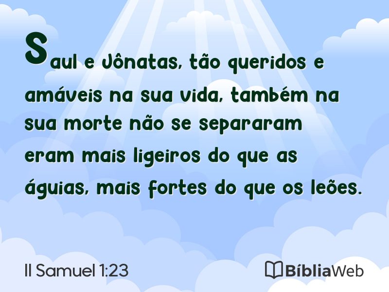 II Samuel 1:23 em imagem para compartilhar