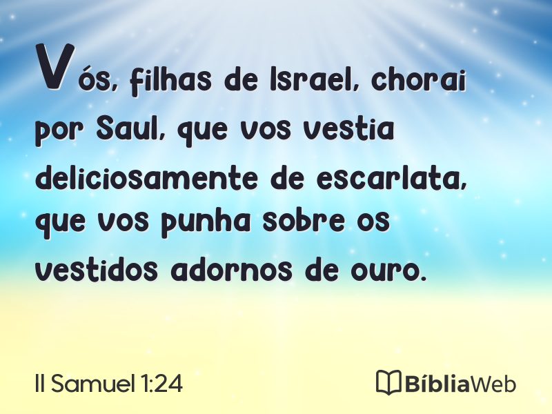 II Samuel 1:24 em imagem para compartilhar