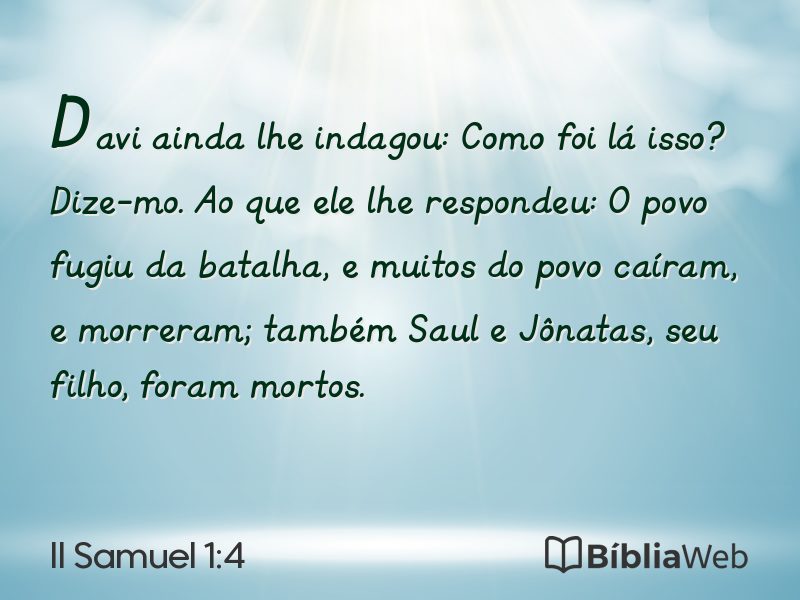 II Samuel 1:4 em imagem para compartilhar