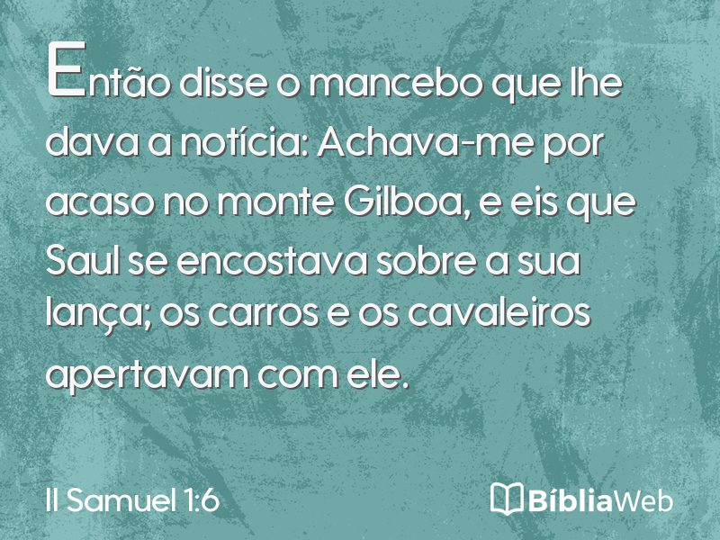 II Samuel 1:6 em imagem para compartilhar