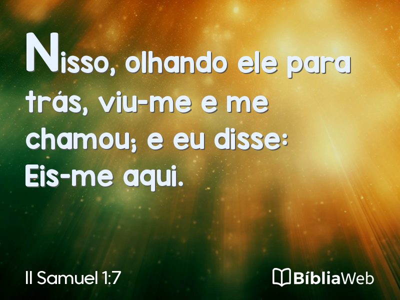 II Samuel 1:7 em imagem para compartilhar