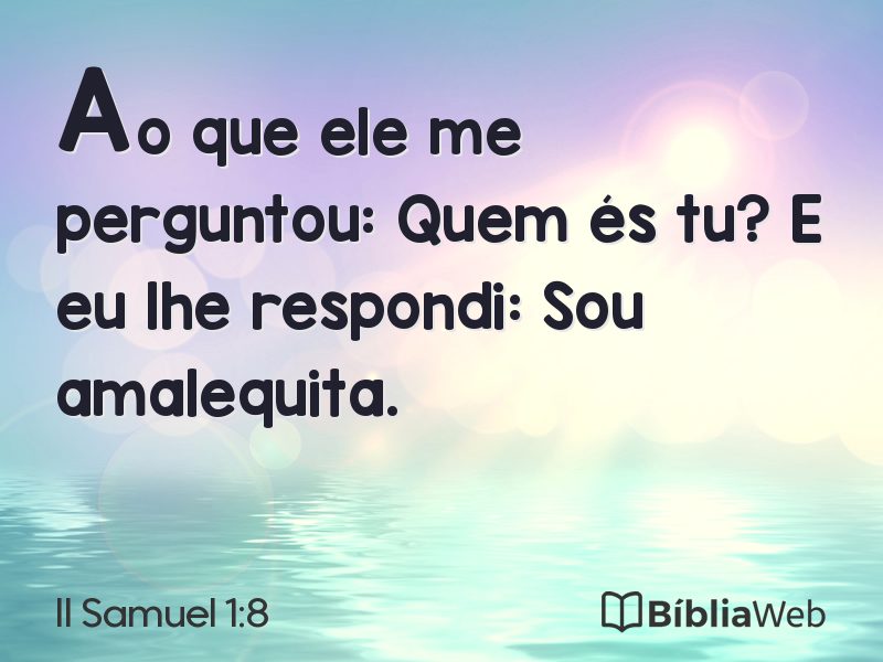 II Samuel 1:8 em imagem para compartilhar