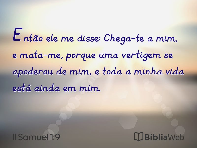 II Samuel 1:9 em imagem para compartilhar