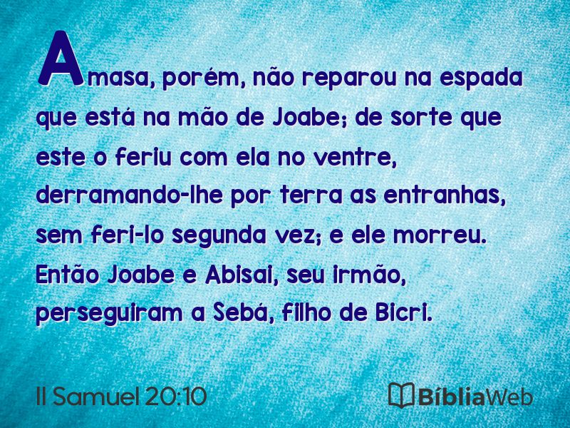 II Samuel 20:10 em imagem para compartilhar