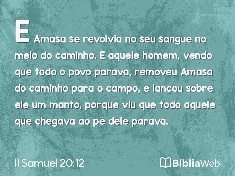 II Samuel 20:12 em imagem para compartilhar