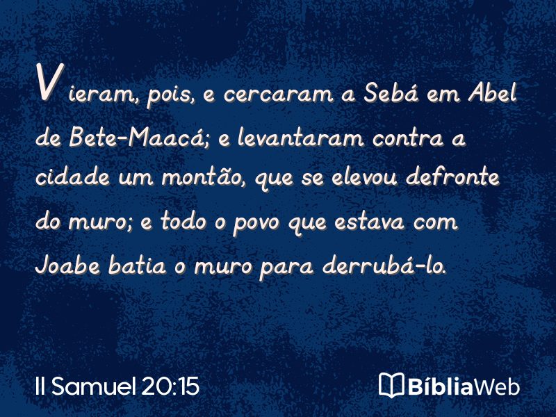 II Samuel 20:15 em imagem para compartilhar