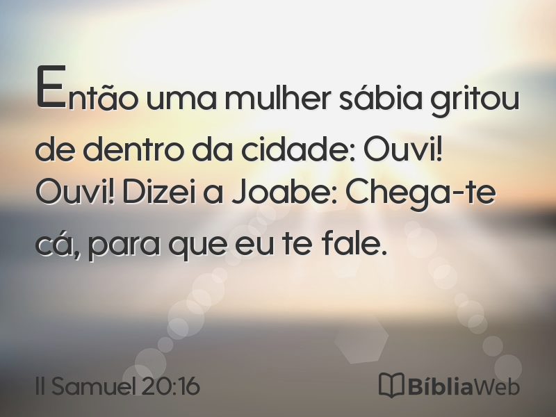II Samuel 20:16 em imagem para compartilhar