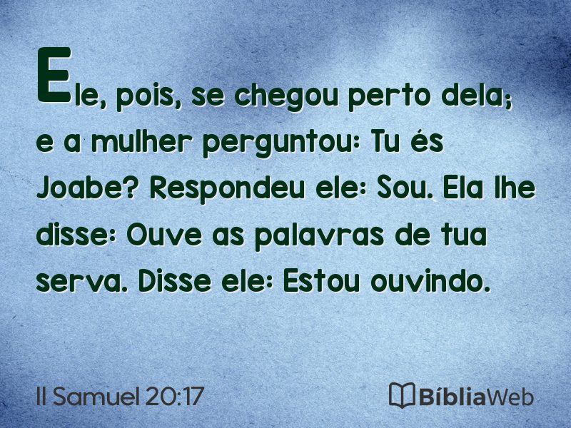 II Samuel 20:17 em imagem para compartilhar