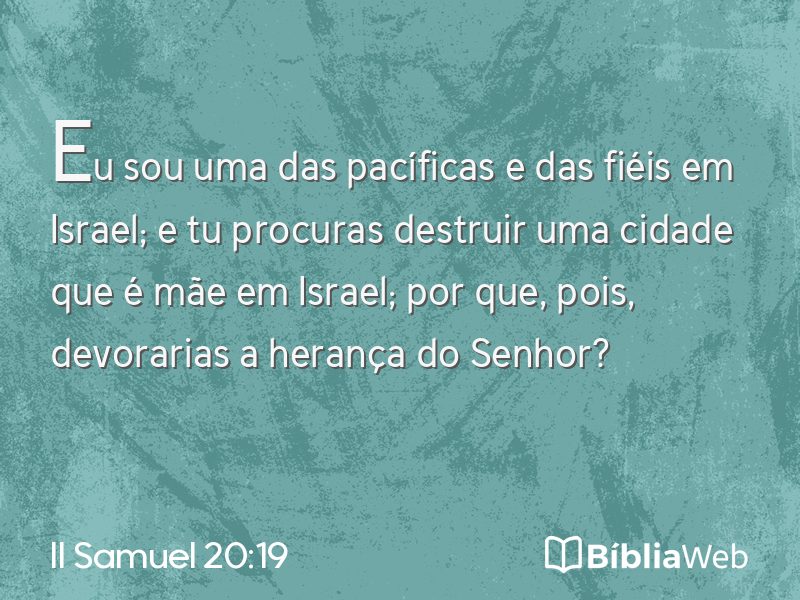 II Samuel 20:19 em imagem para compartilhar