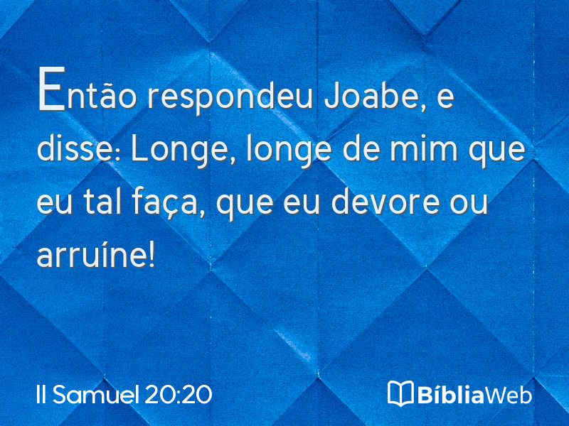 II Samuel 20:20 em imagem para compartilhar