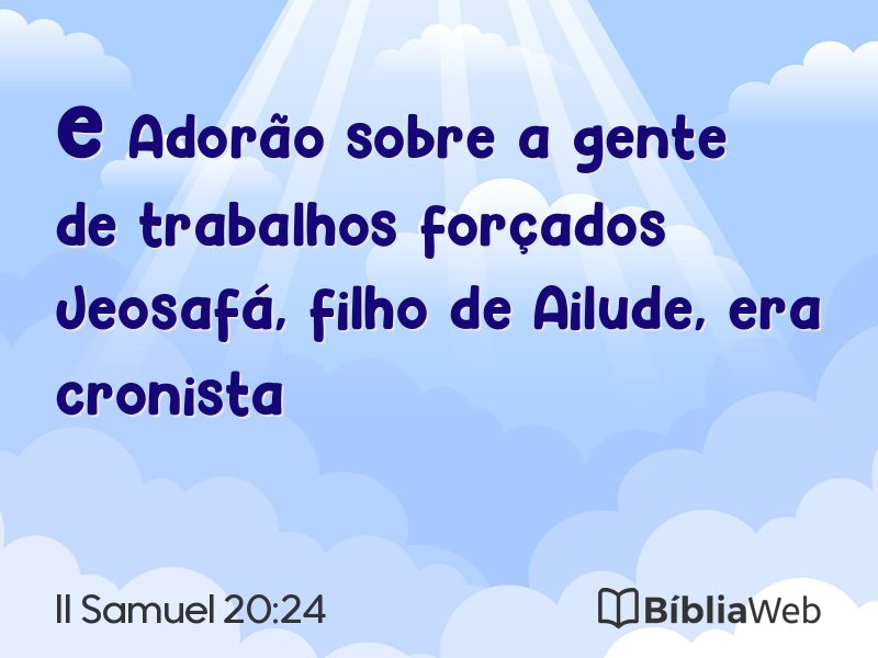 II Samuel 20:24 em imagem para compartilhar