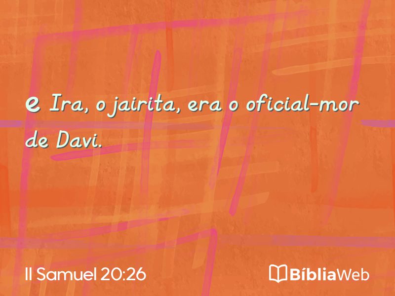 II Samuel 20:26 em imagem para compartilhar