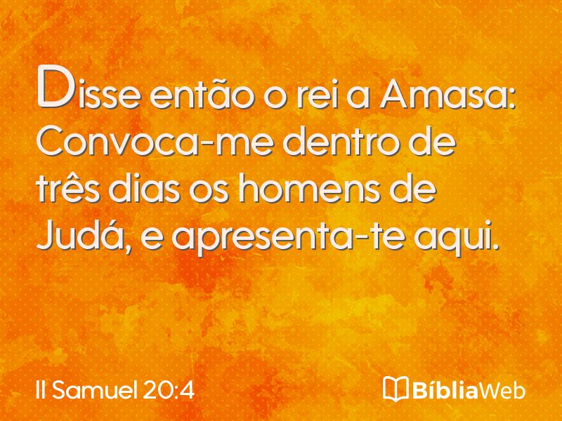 II Samuel 20:4 em imagem para compartilhar