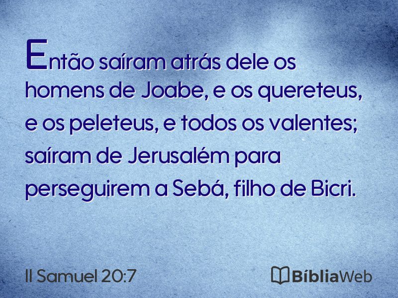 II Samuel 20:7 em imagem para compartilhar