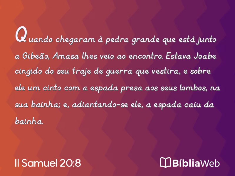 II Samuel 20:8 em imagem para compartilhar