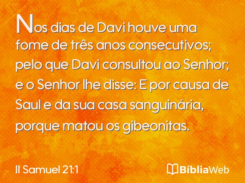 II Samuel 21:1 em imagem para compartilhar