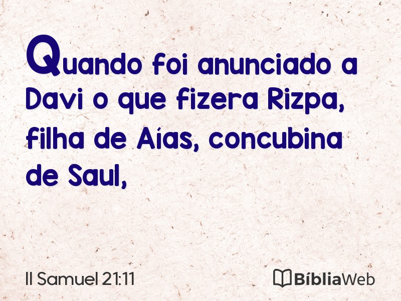 II Samuel 21:11 em imagem para compartilhar