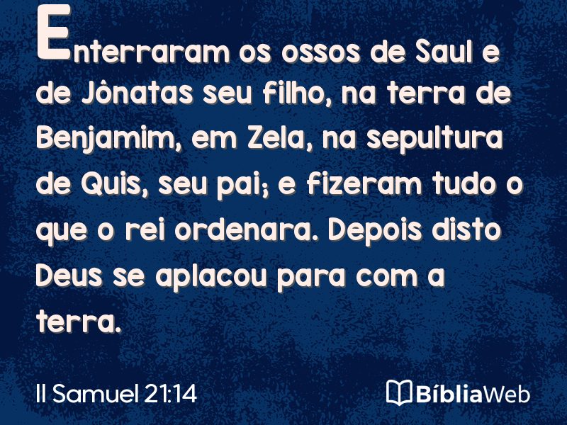 II Samuel 21:14 em imagem para compartilhar