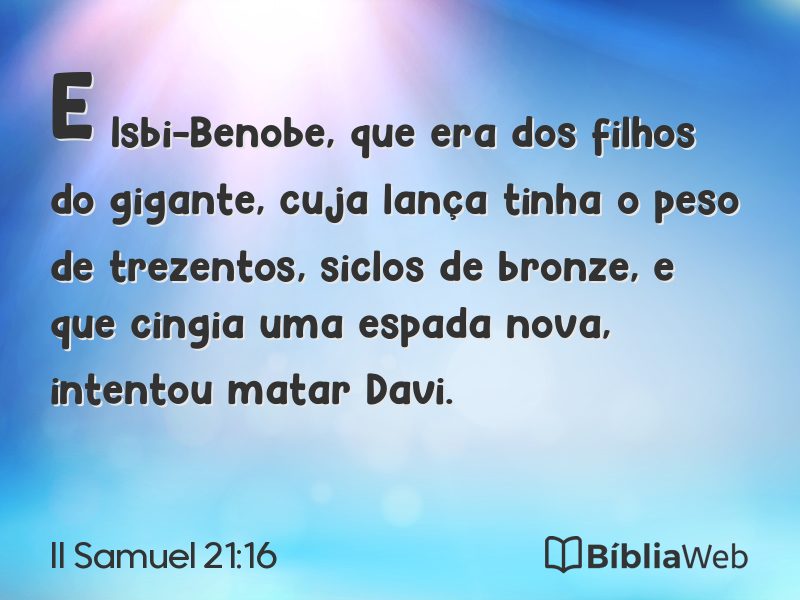 II Samuel 21:16 em imagem para compartilhar