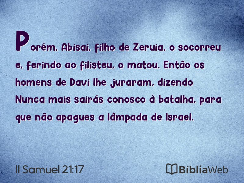 II Samuel 21:17 em imagem para compartilhar