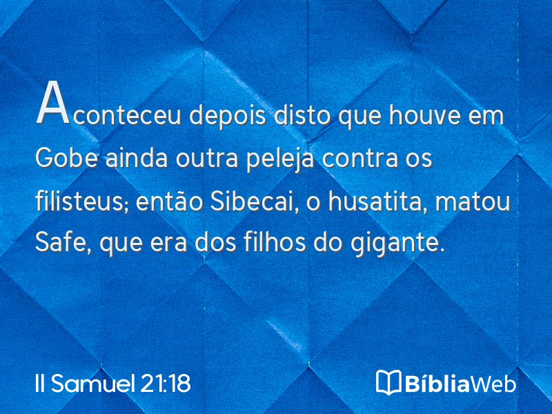 II Samuel 21:18 em imagem para compartilhar