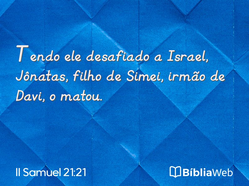II Samuel 21:21 em imagem para compartilhar