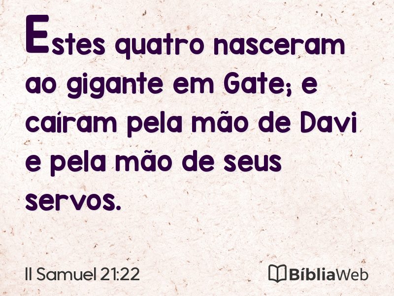 II Samuel 21:22 em imagem para compartilhar