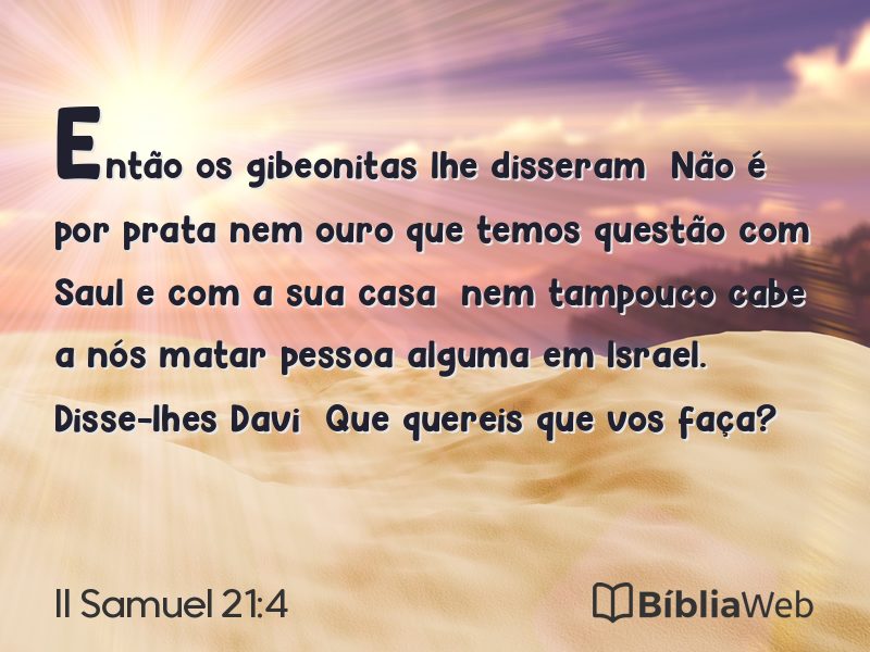 II Samuel 21:4 em imagem para compartilhar