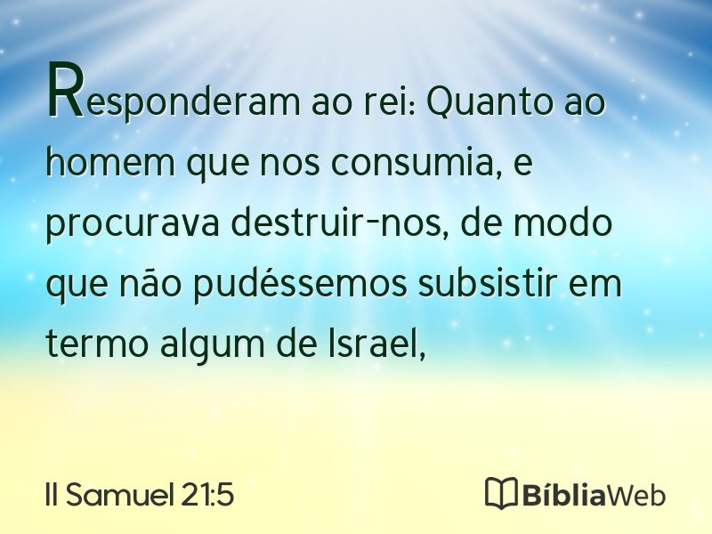 II Samuel 21:5 em imagem para compartilhar