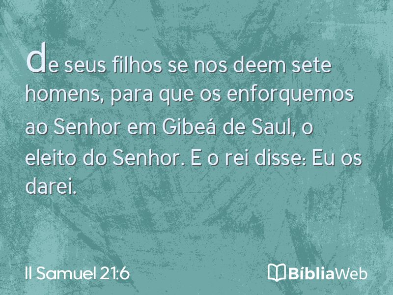 II Samuel 21:6 em imagem para compartilhar