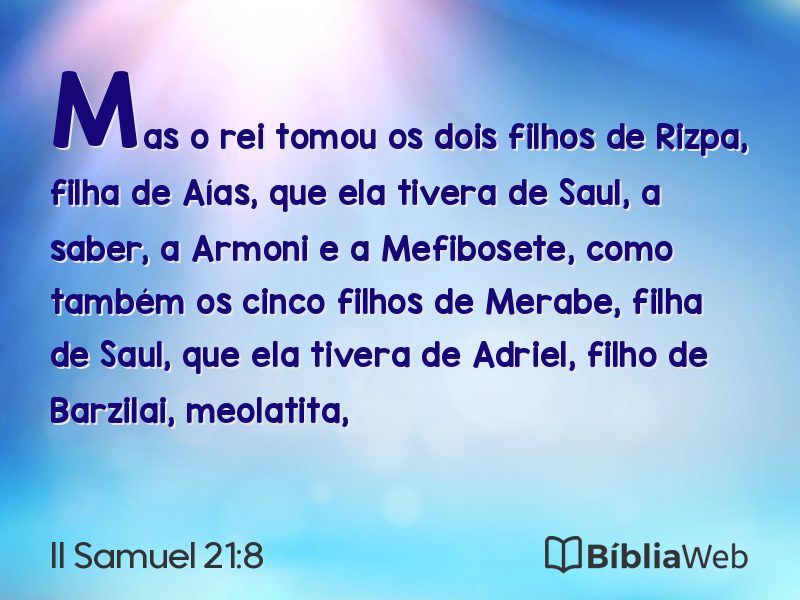 II Samuel 21:8 em imagem para compartilhar