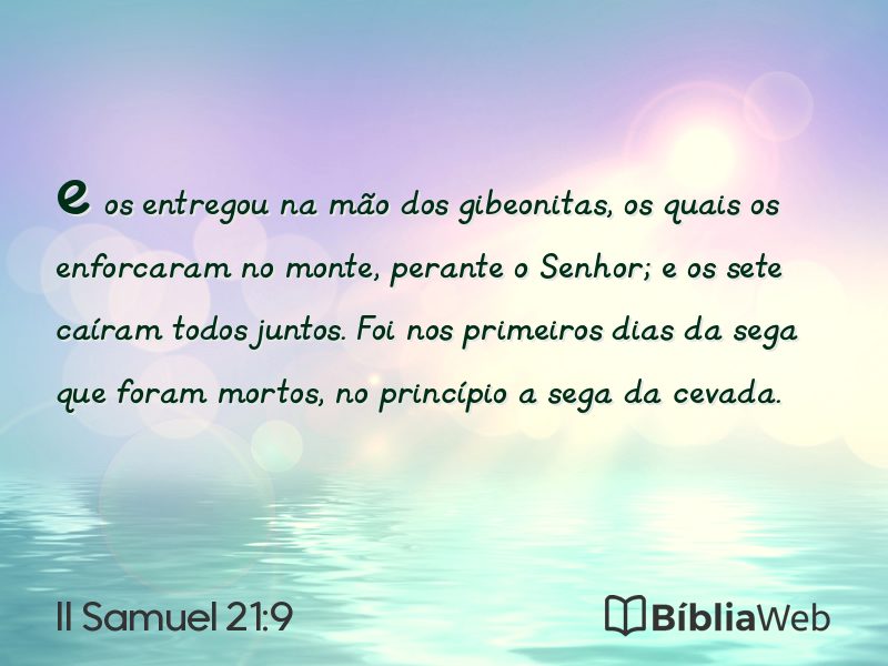 II Samuel 21:9 em imagem para compartilhar