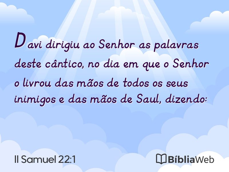 II Samuel 22:1 em imagem para compartilhar