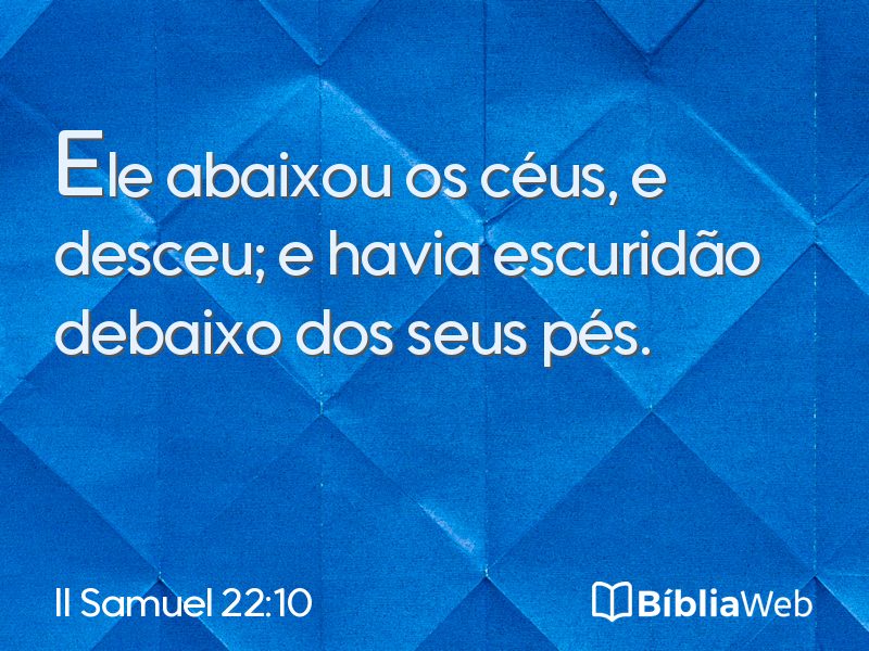 II Samuel 22:10 em imagem para compartilhar