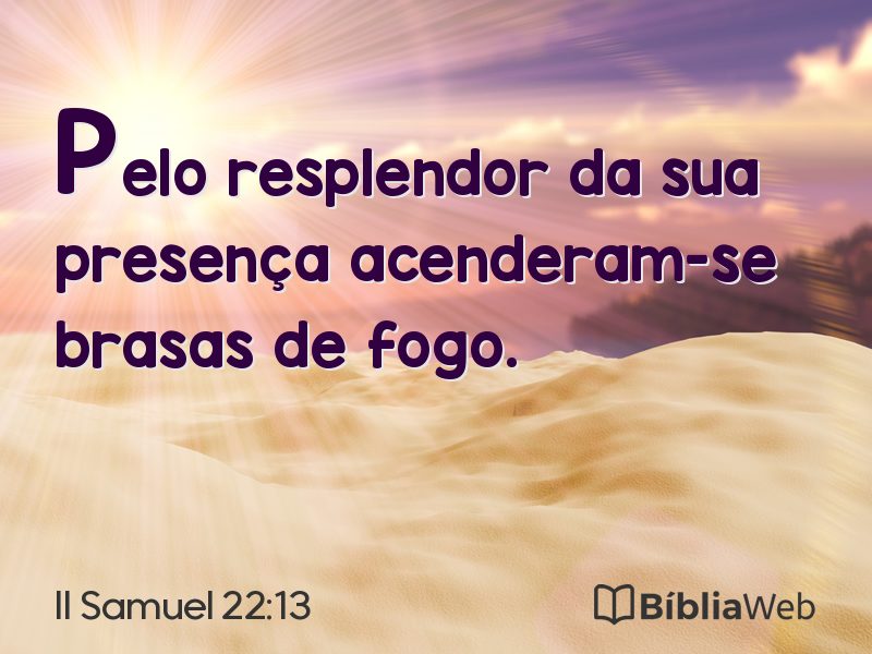 II Samuel 22:13 em imagem para compartilhar