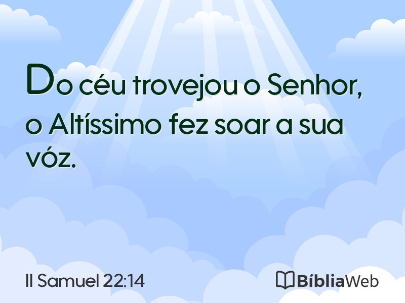 II Samuel 22:14 em imagem para compartilhar