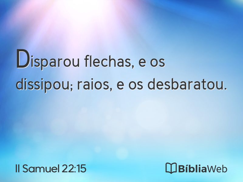 II Samuel 22:15 em imagem para compartilhar