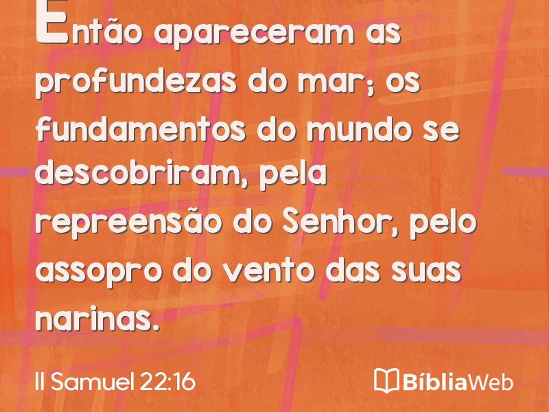 II Samuel 22:16 em imagem para compartilhar