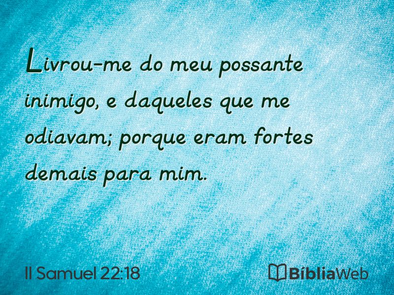 II Samuel 22:18 em imagem para compartilhar