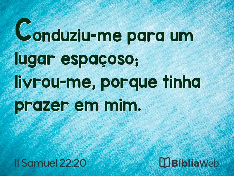 II Samuel 22:20 em imagem para compartilhar