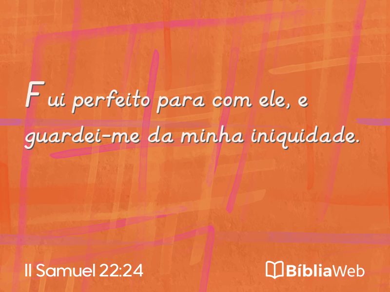 II Samuel 22:24 em imagem para compartilhar