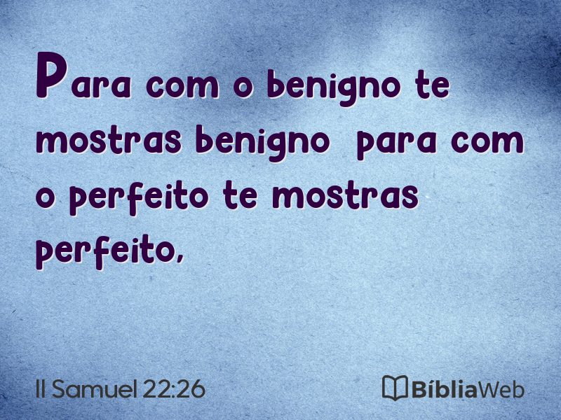 II Samuel 22:26 em imagem para compartilhar