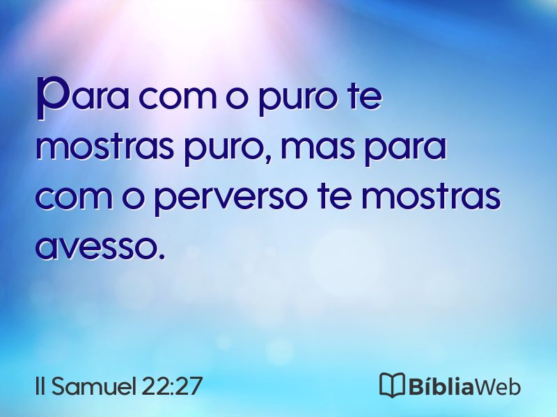 II Samuel 22:27 em imagem para compartilhar