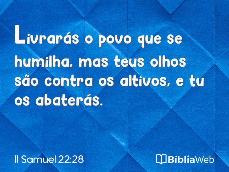 II Samuel 22:28 em imagem para compartilhar