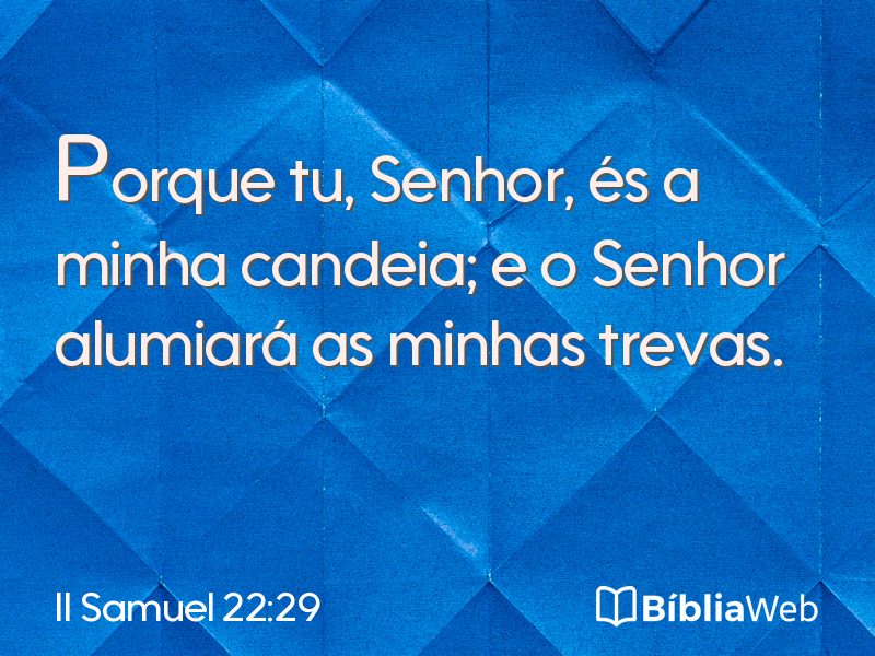 II Samuel 22:29 em imagem para compartilhar