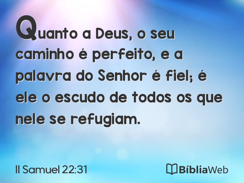 II Samuel 22:31 em imagem para compartilhar
